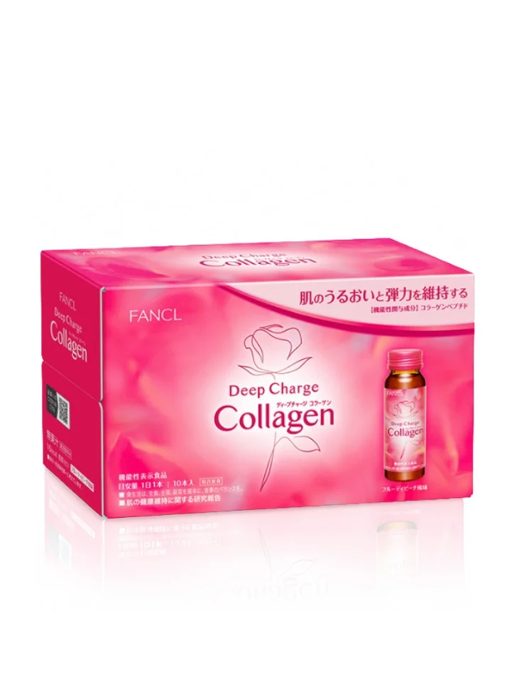 Fancl Deep Charge Collagen Drink I Japanese Marine Collagen I Collagen Peptides 500 ml Shots