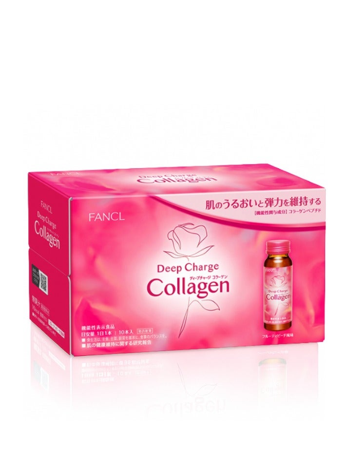 Fancl Deep Charge Collagen Drink I Japanese Marine Collagen I Collagen Peptides 500 ml Shots  - Image 1