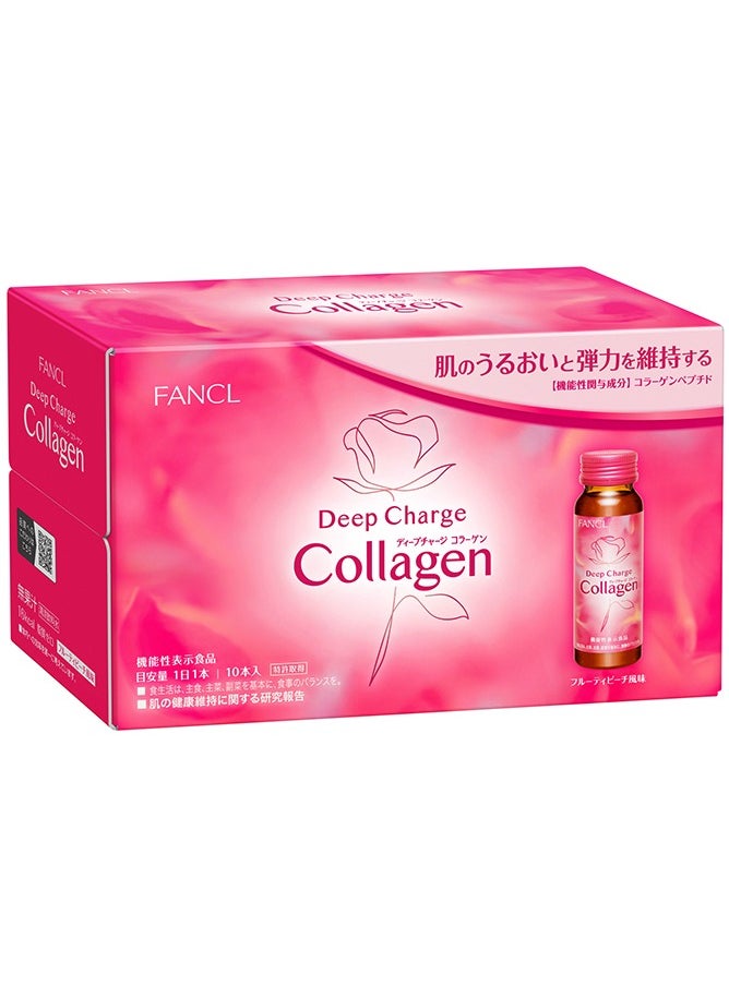 Fancl Deep Charge Collagen Drink I Japanese Marine Collagen I Collagen Peptides 500 ml Shots  - Image 1