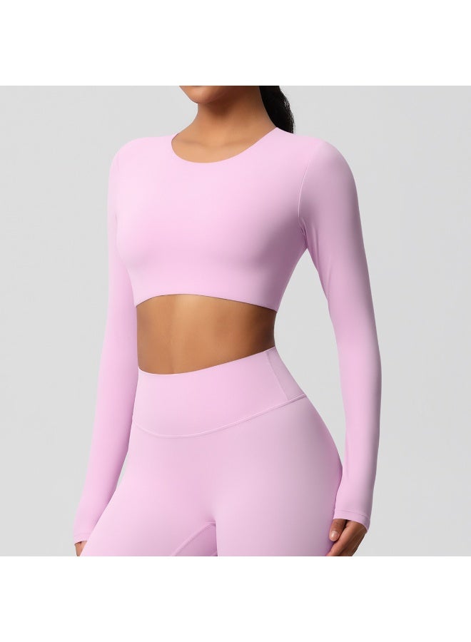 Yoga Shirts For Women Long Sleeve With Padded Fitness Running Gym Clothes Workout Dry Fit Breathable High Elastic Sports Top - Image 1