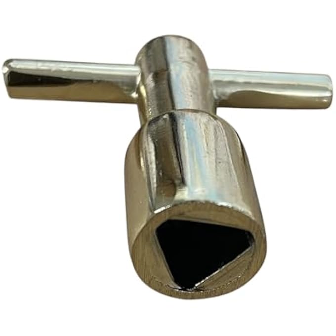 BRASS TRIANGULAR METER KEY FOR GAS, ELECTRIC AND WATER UTILITY CUPBOARDS - Image 1