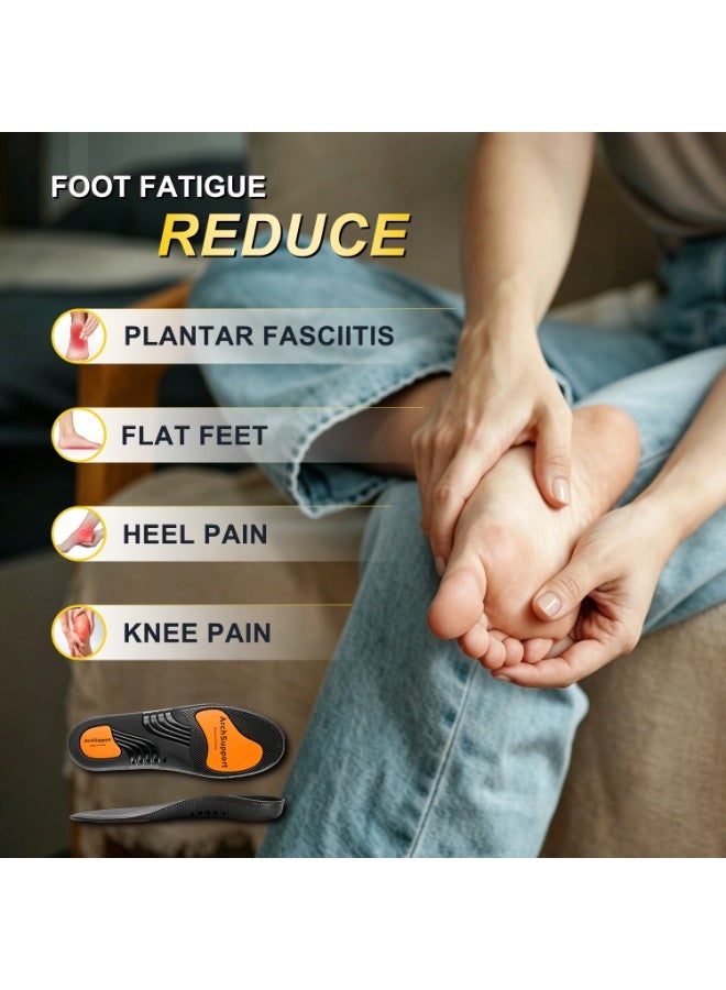 ORIGFIT Comfort Arch Support Insoles for Men and Women - Breathable Cushion and Shock Absorption Inserts - Heavy Duty Shoe Insert for Plantar Fasciitis, Flat Feet, Heel Pain, Overpronation, Work Boots, Walking and Standing All Day - Image 3