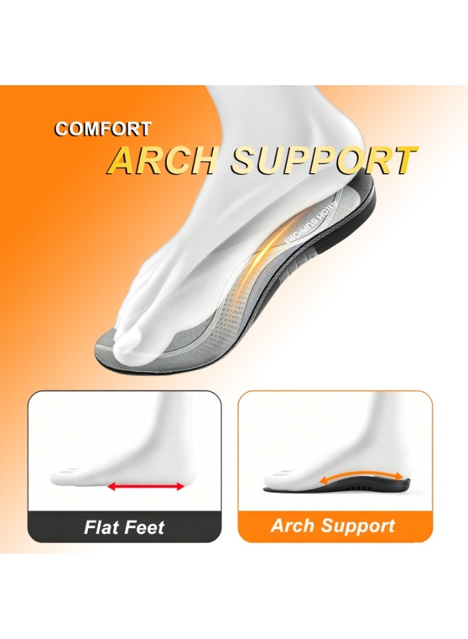 ORIGFIT Comfort Arch Support Insoles for Men and Women - Breathable Cushion and Shock Absorption Inserts - Heavy Duty Shoe Insert for Plantar Fasciitis, Flat Feet, Heel Pain, Overpronation, Work Boots, Walking and Standing All Day - Image 4