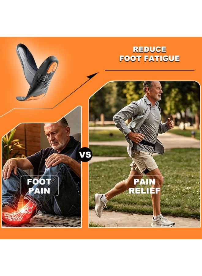 ORIGFIT Comfort Arch Support Insoles for Men and Women - Breathable Cushion and Shock Absorption Inserts - Heavy Duty Shoe Insert for Plantar Fasciitis, Flat Feet, Heel Pain, Overpronation, Work Boots, Walking and Standing All Day - Image 2