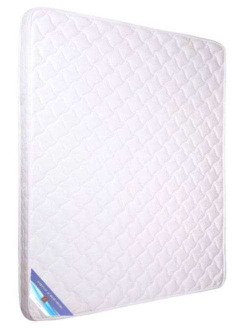 Double Size Medicated Mattress, Comfort Back Support, Reversible Use Option, Polyester Fabric, 140W x 210L x 10H cm - White