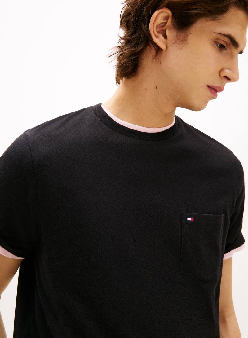 TOMMY HILFIGER Patch Pocket Crew Neck T-Shirt - Image 4