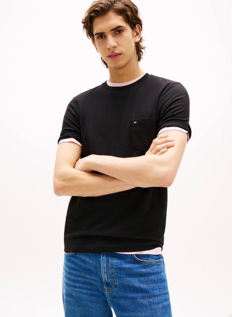 TOMMY HILFIGER Patch Pocket Crew Neck T-Shirt - Image 1
