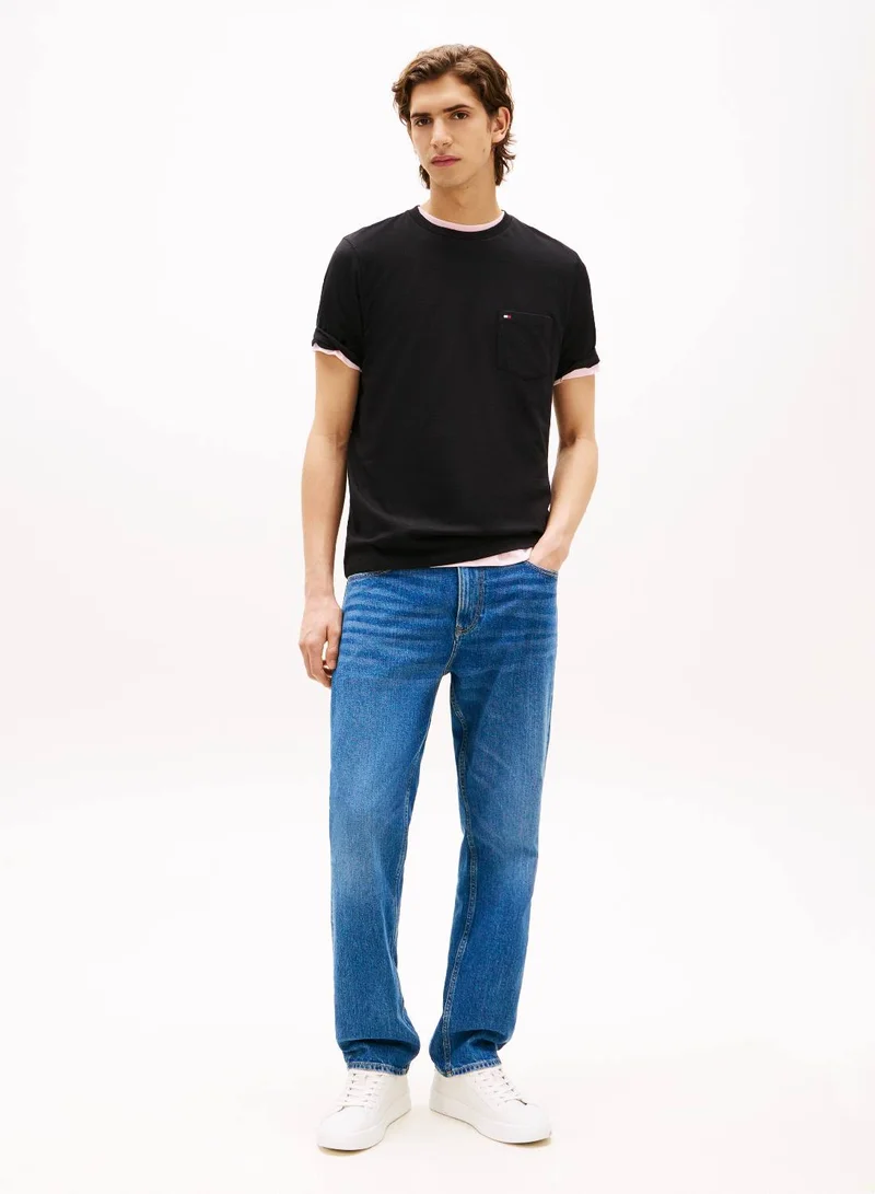 Tommy Hilfiger black Patch Pocket Crew Neck T-Shirt for Men | Best Price UAE