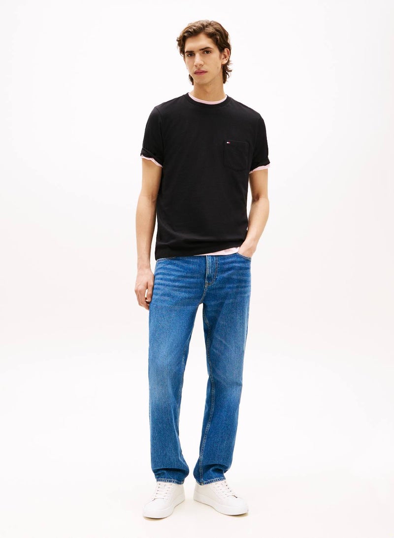 TOMMY HILFIGER Patch Pocket Crew Neck T-Shirt - Image 3