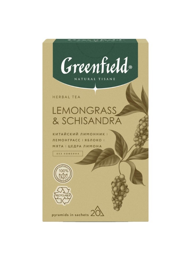 Greenfield Natural Tisane Lemon Grass And Schisandra Herbal Tea Bags 20 Tea Bags 36 G - Image 2