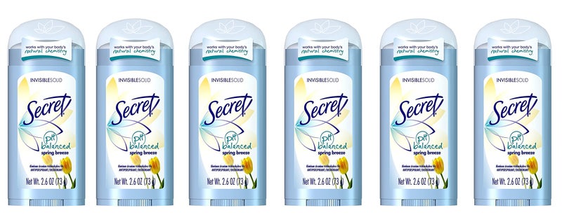 Secret Original Spring Breeze Scent Women's Invisible Solid Ph Balanced Antiperspirant & Deodorant 2.6 Oz (Pack of 6) - Image 1