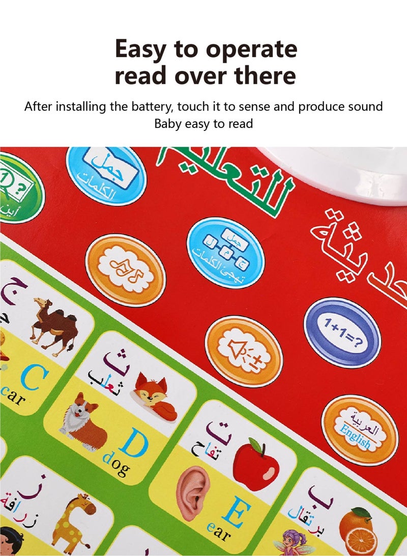 Bilingual Arabic English Sound Poster - Interactive Touch & Learn Alphabet Toy | Educational Wall Chart for Early Childhood Learning | Parent-Child Bonding Activity - Image 4