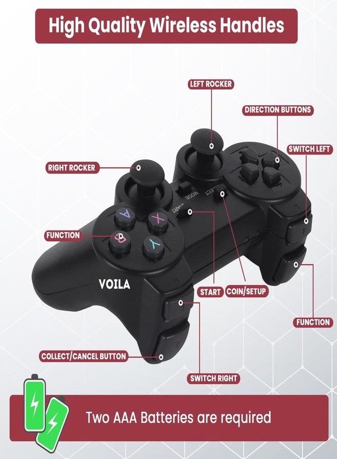 Voila M8 Retro Gaming Console – 4K HD TV Stick with Electronic Games, Portable Linux Game System, Dual Wireless Gamepads, Plug & Play Entertainment for All Ages - Image 5