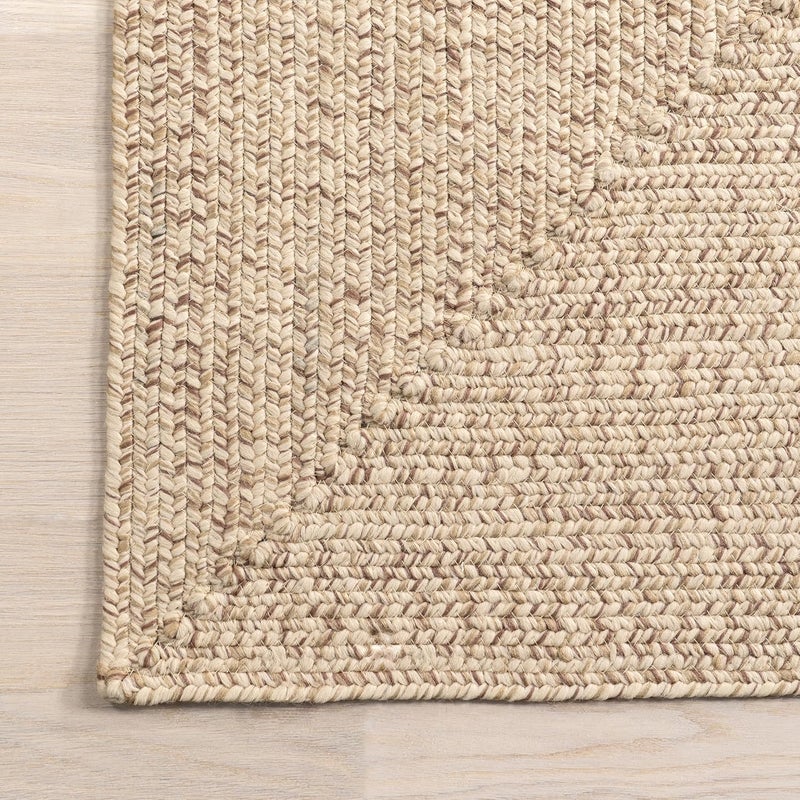 nuLOOM Wynn Braided Indoor/Outdoor Area Rug, Oval 3x5, Tan - Image 4