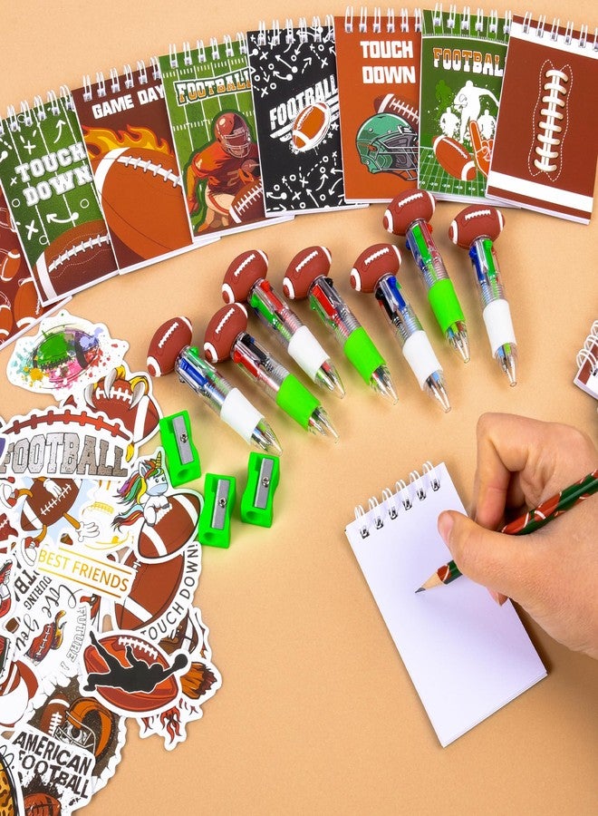 LiYiQ 247 Pcs Football Party Supplies Return Gifts for Party, Student Stationery Gifts from Teacher Rewards Prizes, Pencil Erasers Notebooks Stickers for Football Classroom Birthday - Image 2