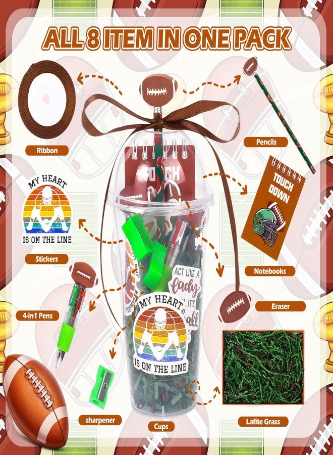 LiYiQ 247 Pcs Football Party Supplies Return Gifts for Party, Student Stationery Gifts from Teacher Rewards Prizes, Pencil Erasers Notebooks Stickers for Football Classroom Birthday - Image 3