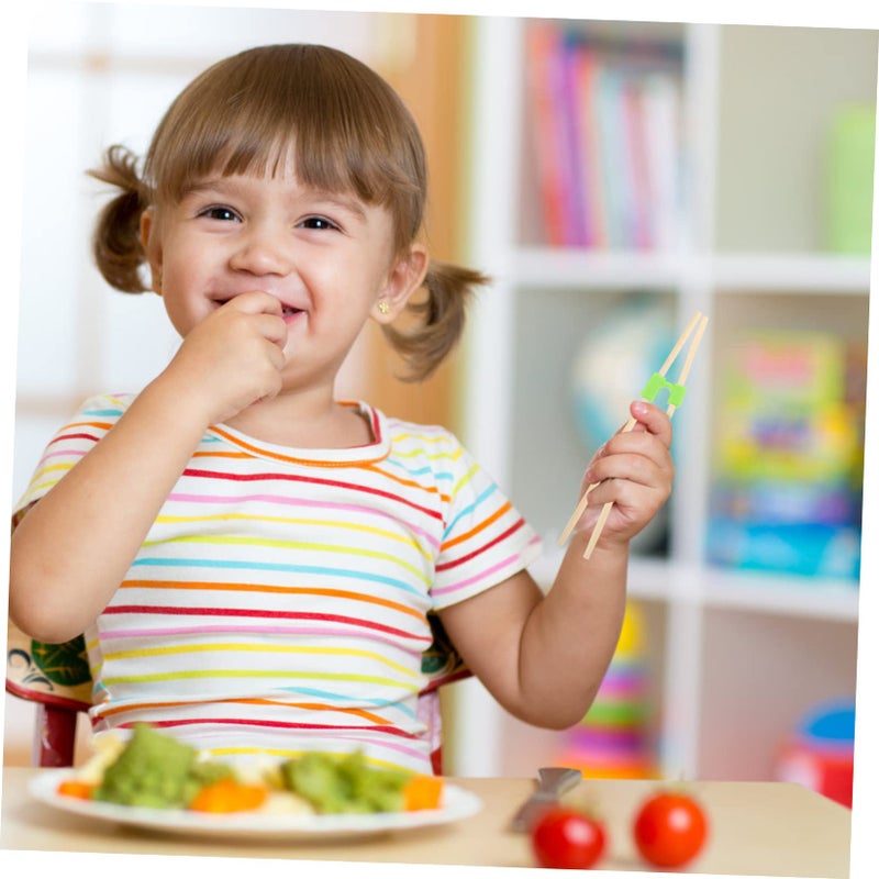 5pcs Reusable Chopstick Training Clips Light Green for Beginners Kids Family Dining - Image 4