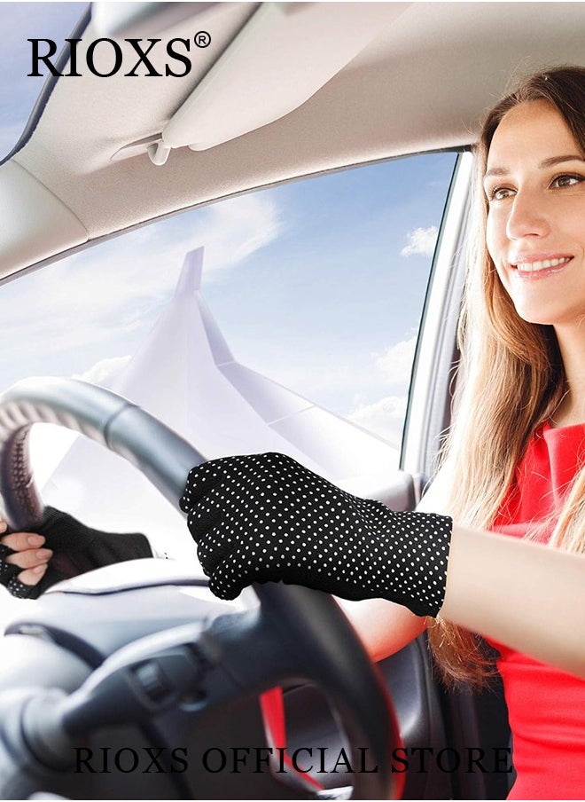 RIOXS 3 Pairs Women Sun Protective Gloves UV Protection Summer Quick Dry Anti Slip Driving Gloves Touchscreen Gloves for Driving Riding  - Image 4