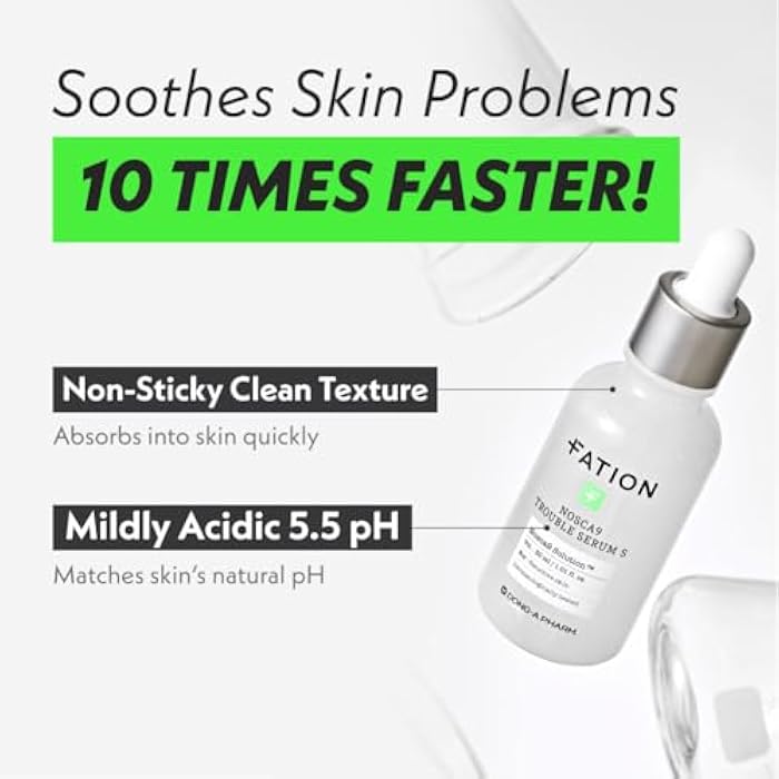 Fation NOSCA9 Soothing Serum S - Rapid Hydrating Calming Serum with 5-Layer Ceramide Complex &Fresh Centella Asiatica, Advanced Barrier Repair for Sensitive Skin Korean Skin Care (1.01 Fl Oz (Pack of 1)) - Image 3