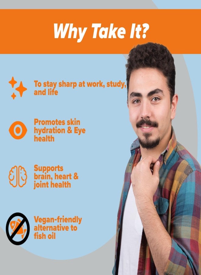 Daily All Day Omega 3 6 9 Vegetarian Capsule supplement, 1000mg, Fatty Acid, Vegan Flaxseed oil, Heart Health, Brain, hair and skin, Joint Pain & Eyes, EPA DHA Herbal for Men Women - Image 5