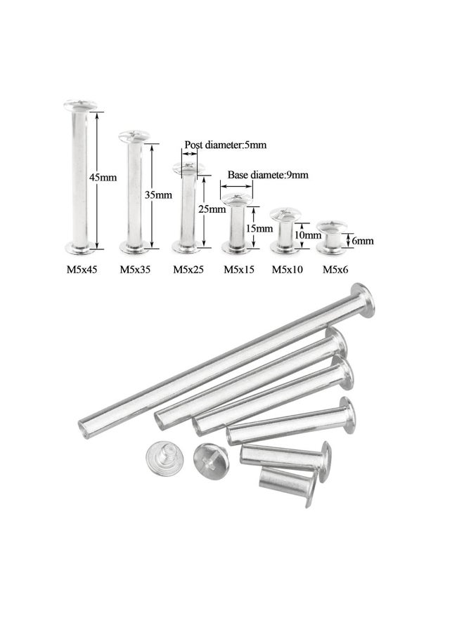 10/25/50PCS Metal Binding Chicago Screws Nails Studs Rivets For Photo Album Desk calendar menu Leather Craft Belt Wallet Fasteners - Image 5