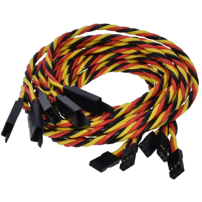 BackBay R/C BackBay RC 20awg Servo Extension Wire wSafety Clip 100 Strands for RC Vehicles Drones EBikes 8 Lengths 5 Wires per Pack 60CM 24in - Image 2