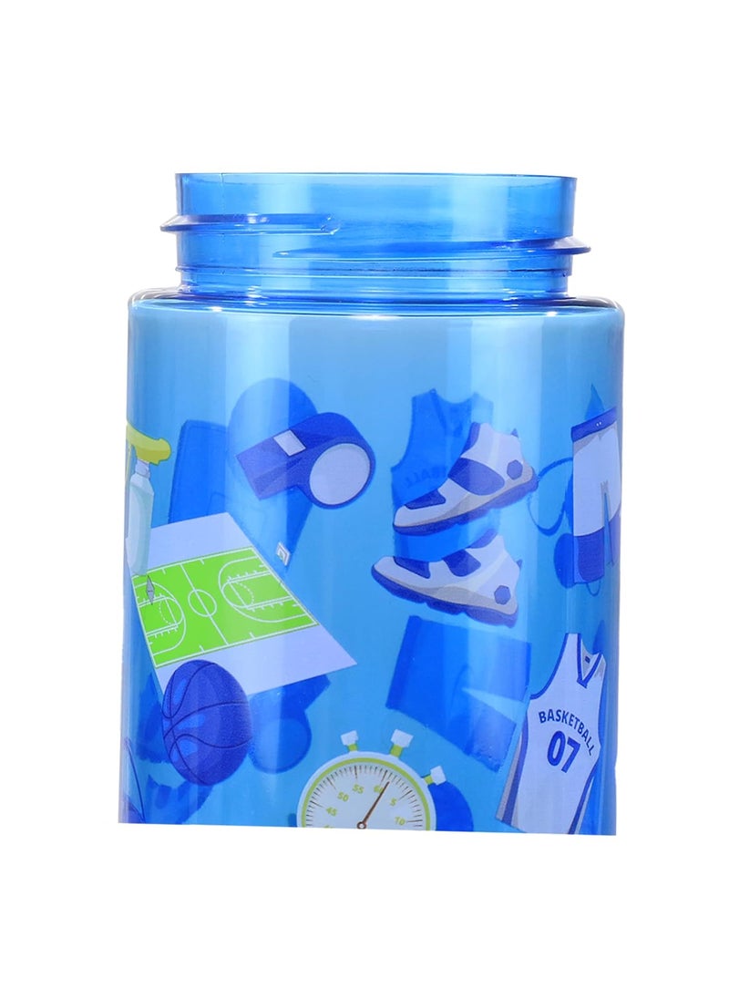 SMILY KIDDOS Smily Kiddos Sipper bottle Flip Plastic Drink Bottle 750 ml - Basket Ball Theme Blue| Anti-Leak BPA Free | ECO-FRIENDLY BPA FREE - Material | suitable for kids to drink water |  - Image 4
