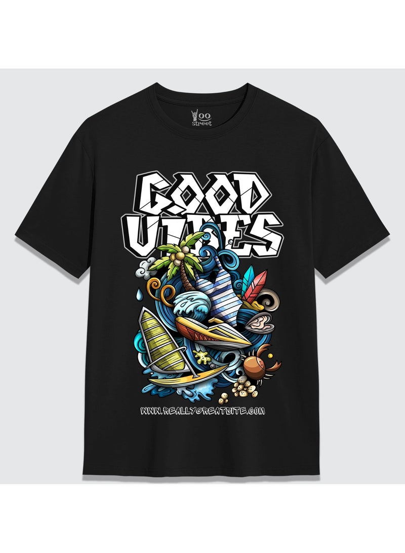 Yoo Street Yoo Street Good Vibes Surf Tropical T-Shirts – Pack of 4 – Summer Energy in Every Stitch  - Image 3