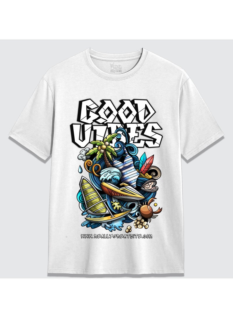 Yoo Street Yoo Street Good Vibes Surf Tropical T-Shirts – Pack of 4 – Summer Energy in Every Stitch  - Image 2