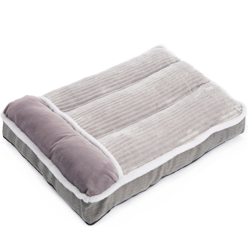 WINDRACING Large Dog Bed with Pillow for Crate Kennel, Sofa Dog Bed, Super Soft pet Bed for Medium, Jumbo, Furniture - Image 2