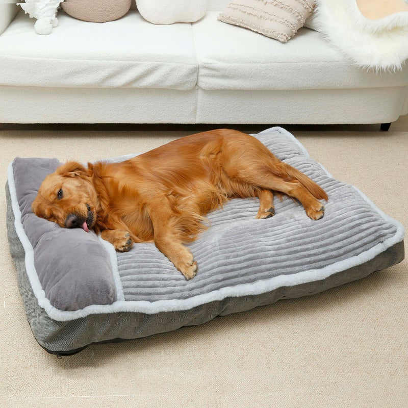WINDRACING Large Dog Bed with Pillow for Crate Kennel, Sofa Dog Bed, Super Soft pet Bed for Medium, Jumbo, Furniture - Image 1