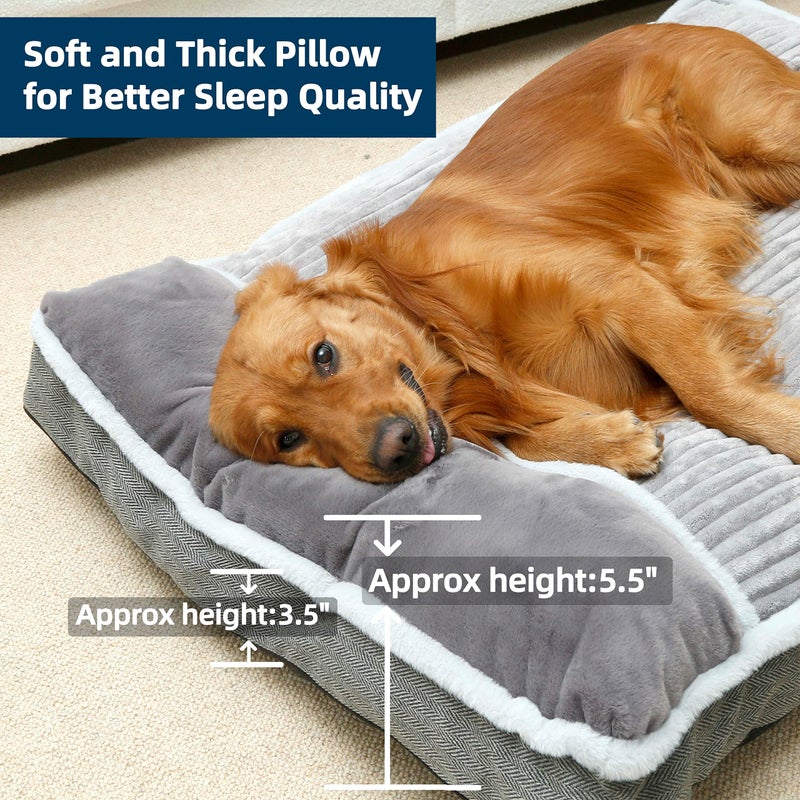 WINDRACING Large Dog Bed with Pillow for Crate Kennel, Sofa Dog Bed, Super Soft pet Bed for Medium, Jumbo, Furniture - Image 5