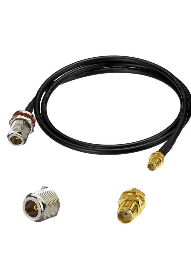 Ohm OHM N-Type Female to SMA Female Antenna Cable (RG223) 