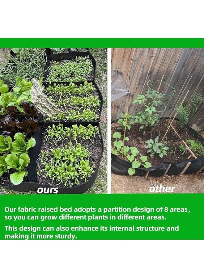 Ailily Plant Grow Bags,Fabric Raised Planting Bads,8 Holes Rectangle Grow Bag,Breathable Potato Tomato Planter Pots For Outdoor Vegetables Plant Flowers,180cmx90cmx30cm - Image 2