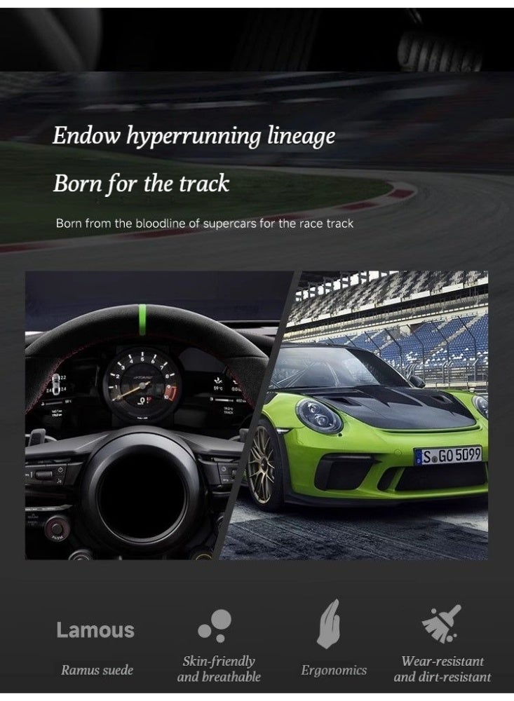 شاومي غطاء عجلة القيادة شياومي الجديدة إس يو 7 -مناسب لجميع الفصول، نسيج الجلد الجلدي، مضاد للانزلاق، وممتص للتعرق، لكل من الرجال والنساء، نمط بسيط 5D، غطاء مقبض على شكل بطاقة - Image 2