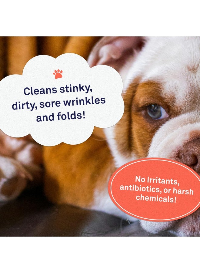 Petpost | Bulldog Wrinkle Wipes for Dogs - 100 Wipes - Cleans & Soothes Wrinkles and Pug Folds with Coconut Oil Solution 100 ct. - Image 2