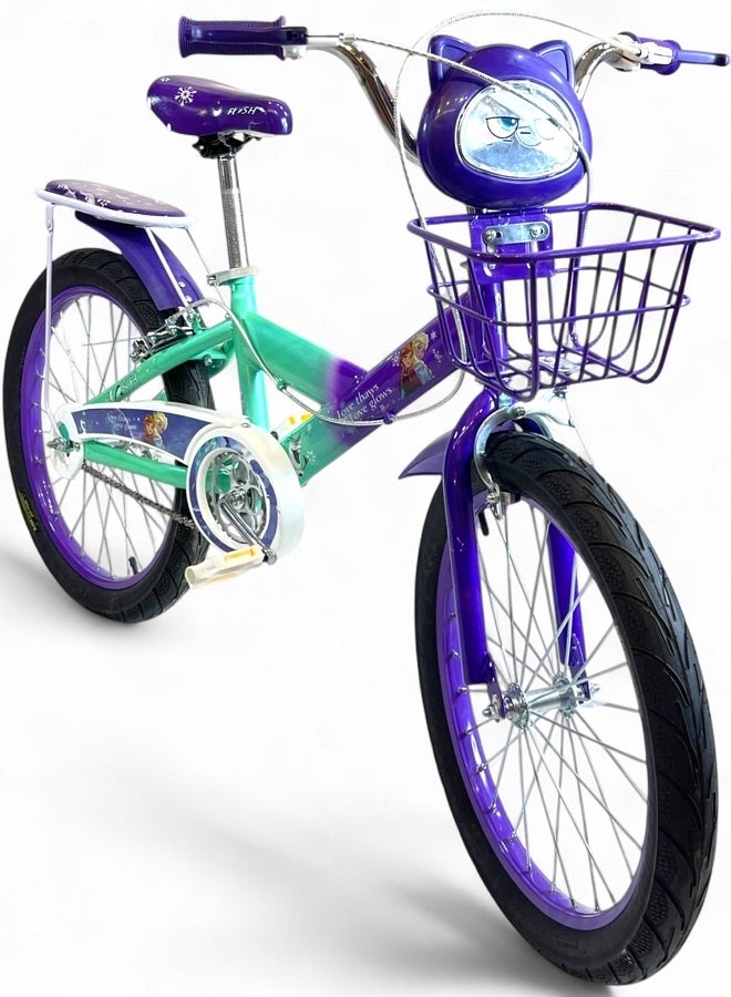 فلاش دراجة اطفال بناتي فيها اصوات وانوار من فلاش - لون موف - مقاس 20 من 8 سنوات ل12 سنوات - الوكيل الرسمية في مصر المنتج GTG TOYS - Image 1