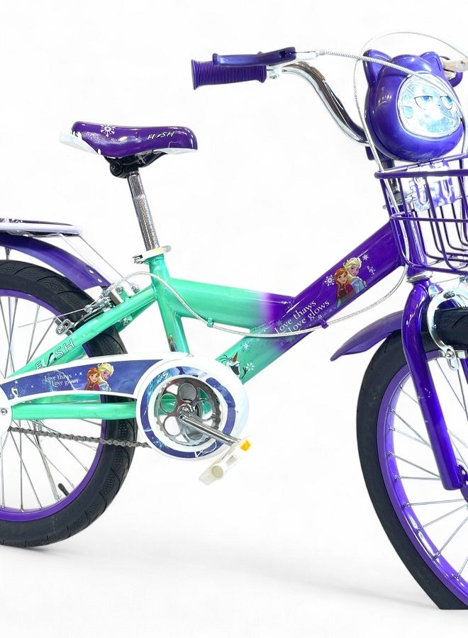 فلاش دراجة اطفال بناتي فيها اصوات وانوار من فلاش - لون موف - مقاس 20 من 8 سنوات ل12 سنوات - الوكيل الرسمية في مصر المنتج GTG TOYS - Image 2