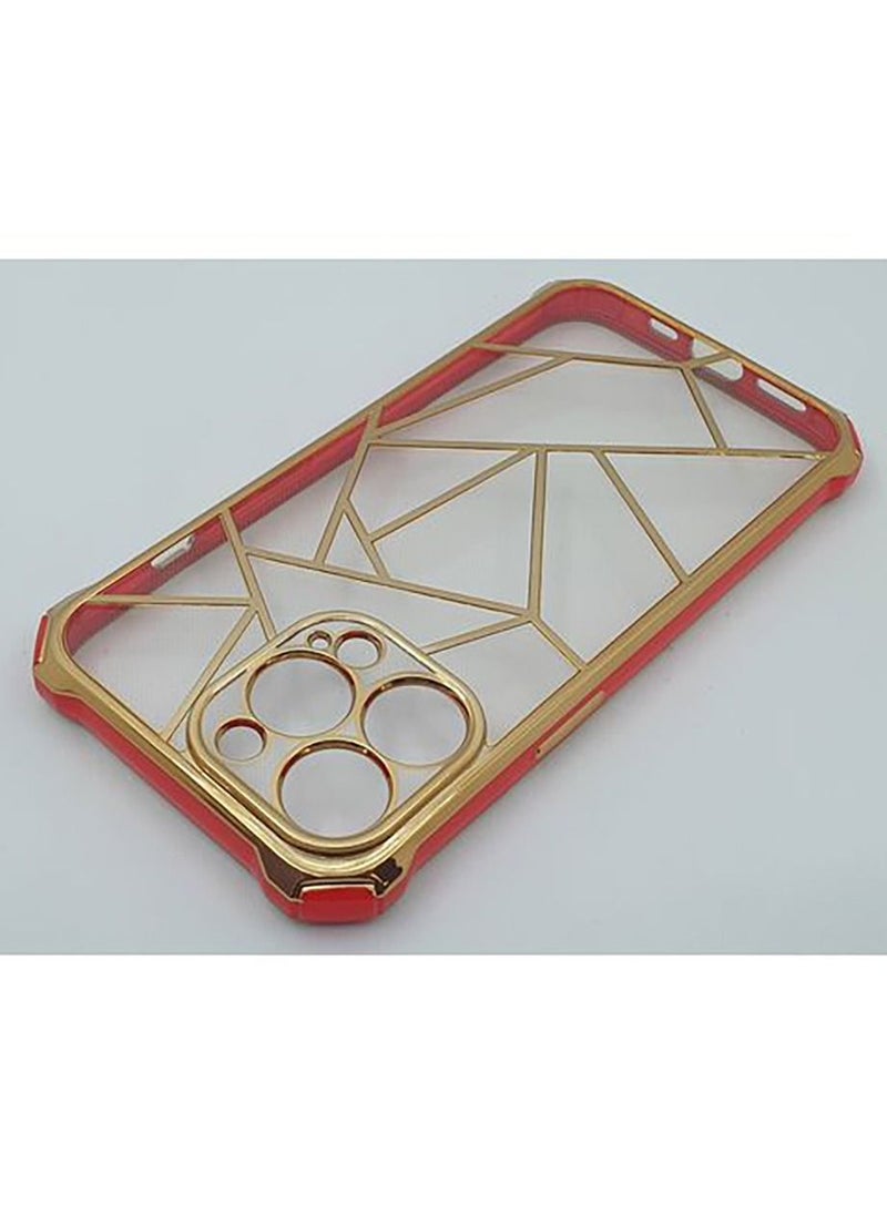 IPhone 13 Pro (6.1 Inch) Electroplating Irregular Pattern Luxury Case With Corner Bumper