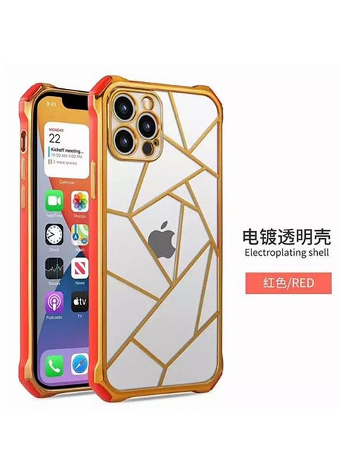 IPhone 13 Pro (6.1 Inch) Electroplating Irregular Pattern Luxury Case With Corner Bumper