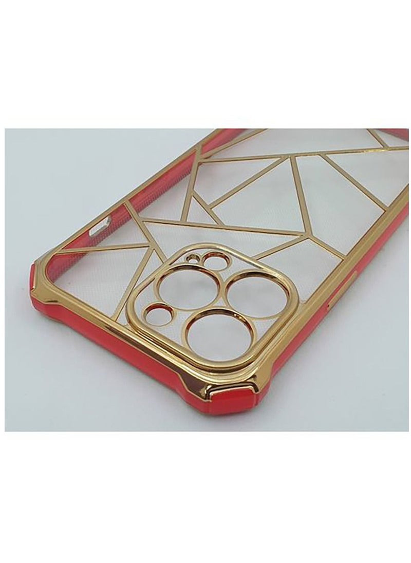 IPhone 13 Pro (6.1 Inch) Electroplating Irregular Pattern Luxury Case With Corner Bumper