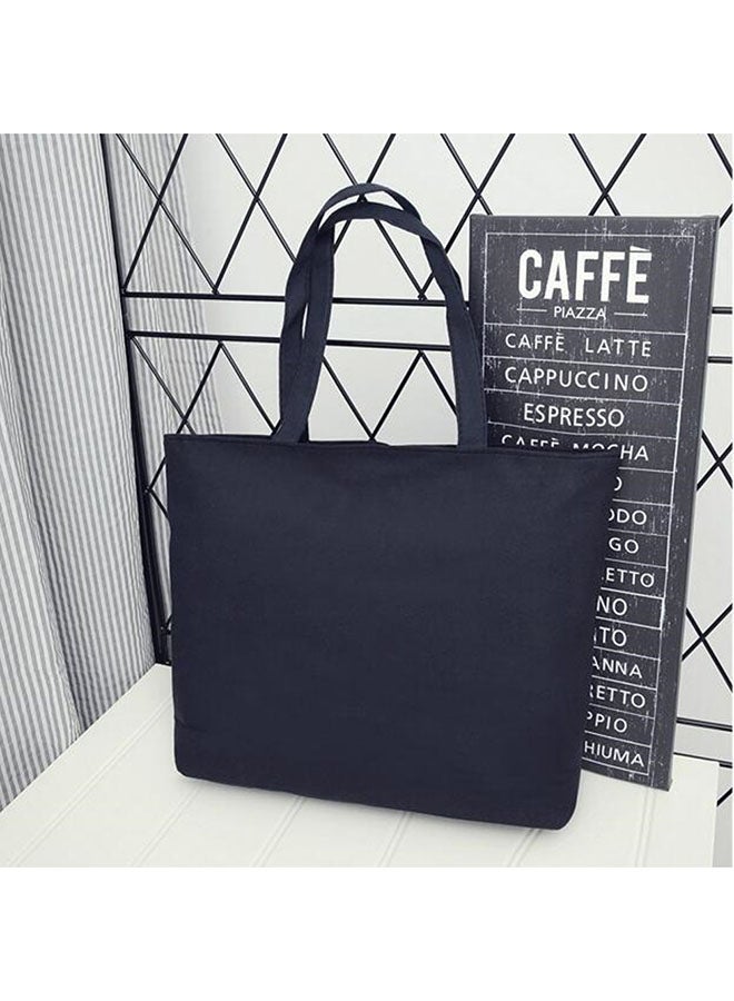 أوتاد حقيبة لحمل الأغراض بسحّاب للإغلاق ومطبوعة برسومات أسود - Image 2