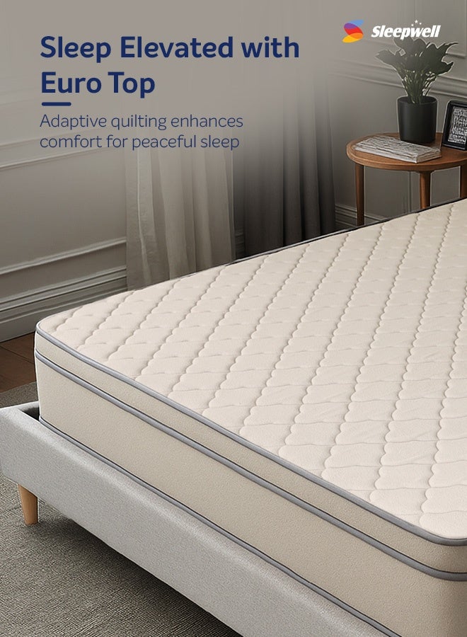 Sleepwell مرتبة سليب ويل التنفيذية بنل الربيع | رغوة معاد تشكيلها | مرتبة بنل الربيع | دعم العمود الفقري والظهر | مرتبة طبية | تقنية نيم فريش | حجم كوين (200 سم طول x 160 سم عرض x 20 سم ارتفاع) | تجربة 10 ليالٍ - Image 4