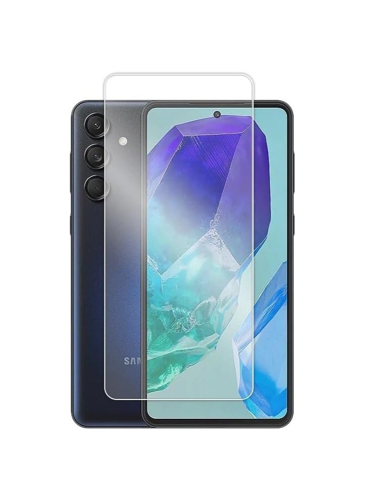 Muzz Screen Protector Tempered Glass Full Adhesive Full Coverage Anti Scratch  HD Clear High Responsive for Samsung Galaxy M55 5G (Clear)  - Image 1