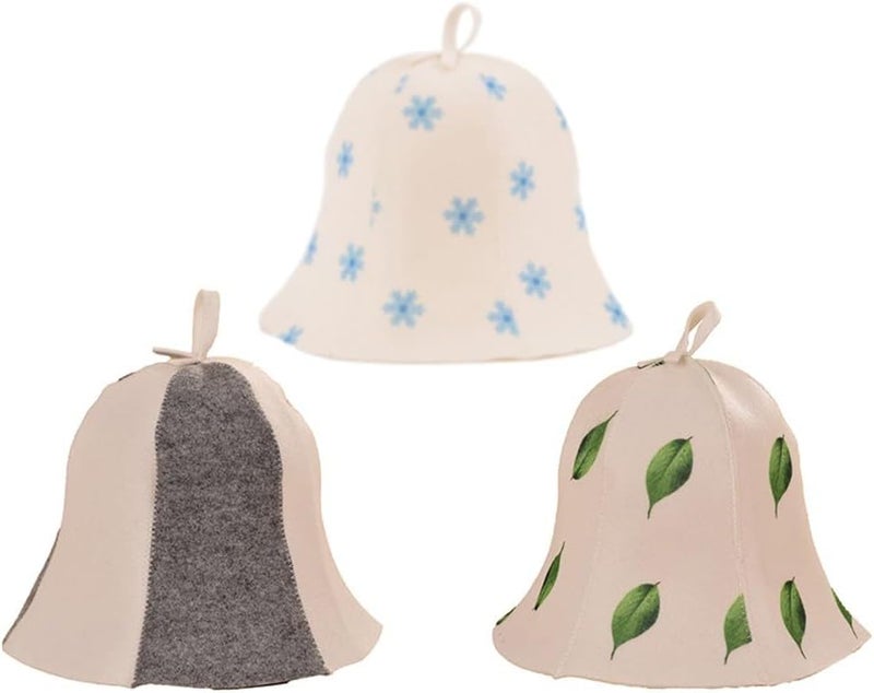 Blue Snow Felt Sauna Hat Thickened Wool Heat Protection Cap for Hot Spring and Spa - Image 1