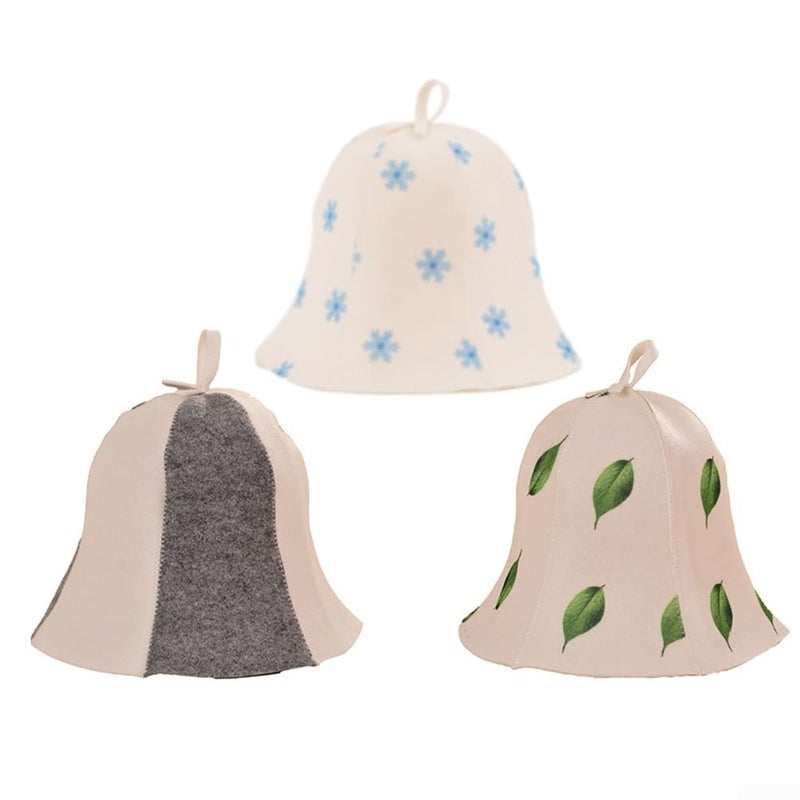 Blue Snow Felt Sauna Hat Thickened Wool Heat Protection Cap for Hot Spring and Spa - Image 2