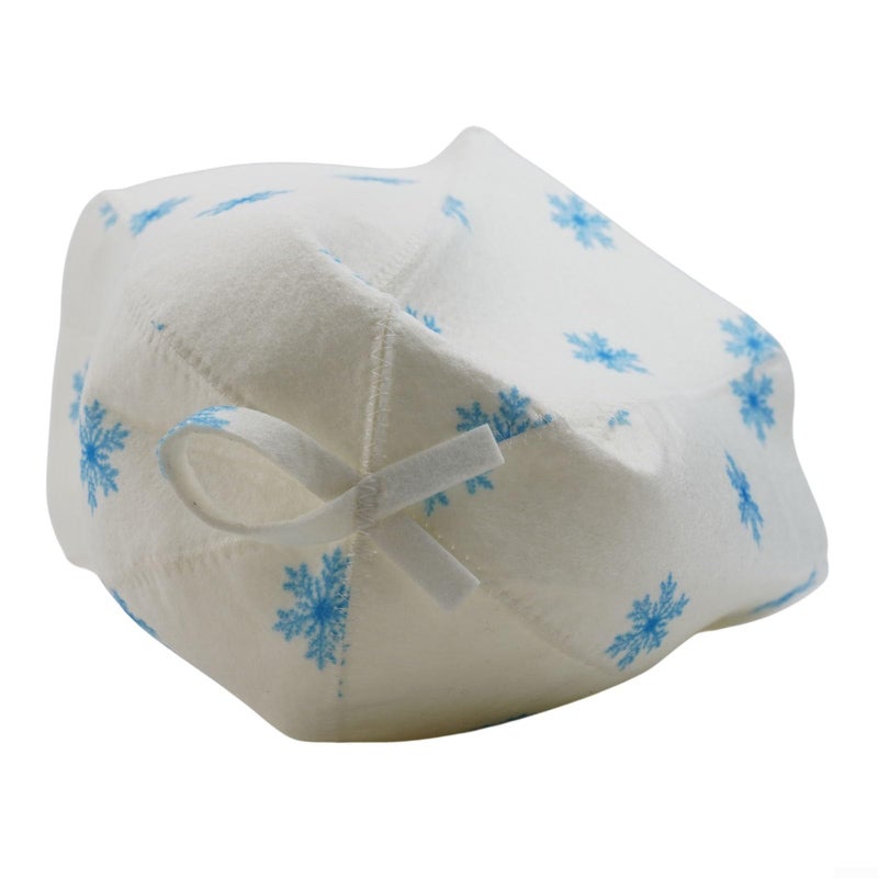 Blue Snow Felt Sauna Hat Thickened Wool Heat Protection Cap for Hot Spring and Spa - Image 5