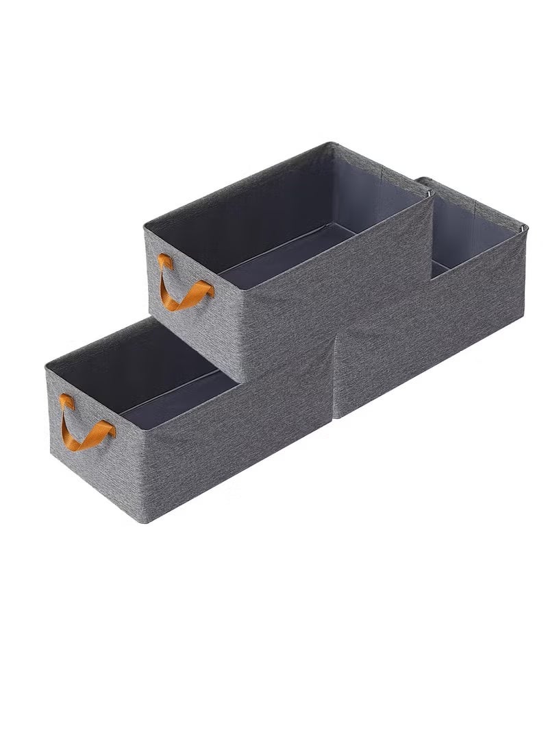 (3 pieces) of foldable Oxford storage box for organizing clothes, towels and furnishings, size 44*30*20 cm (color may vary) - Image 5