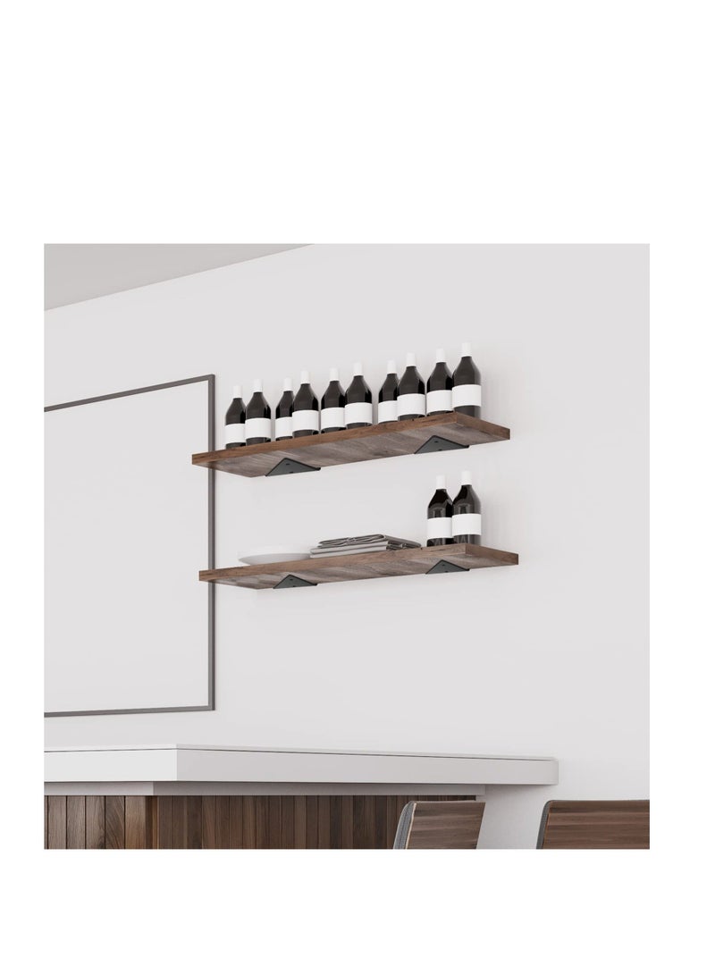 Invisible Triangle Wall Brackets, 4 Pcs Floating Shelf Brackets, Hidden Wall Shelf Brackets, Wall Mounted, Heavy Duty Metal Wall Brackets for Storage Shelf, Bookshelf - Image 4