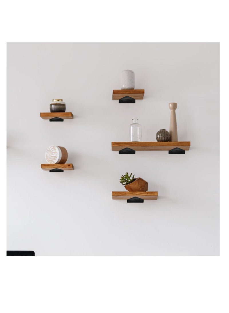 Invisible Triangle Wall Brackets, 4 Pcs Floating Shelf Brackets, Hidden Wall Shelf Brackets, Wall Mounted, Heavy Duty Metal Wall Brackets for Storage Shelf, Bookshelf - Image 5